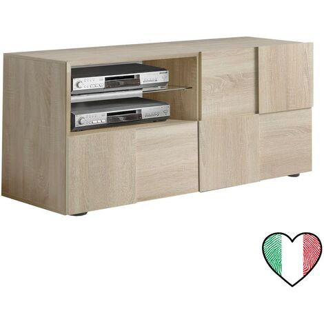 Stilprojectstore - Mobile Porta TV laccato bianco effetto marmo L.120 - 1  anta e 1 cassetto - Dream