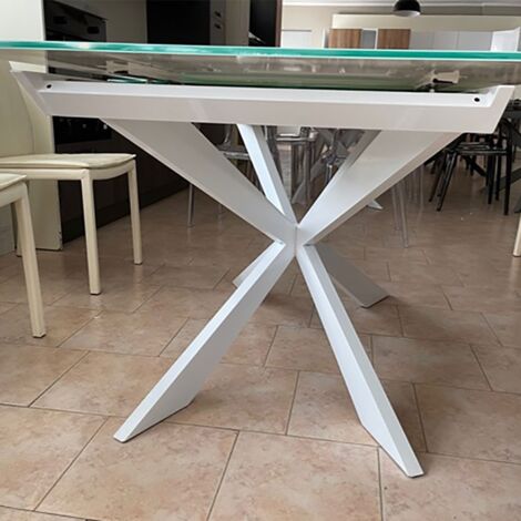 Tavolo da Pranzo Bianco Rettangolare in Vetro Allungabile 160/200 x 90 Altea  Tavoli da Pranzo e Ufficio  StilProjectStore.com