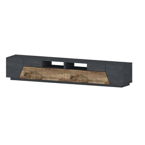 Mobile TV Baroni Home 160x35x40 Cm - Con 2 Sportelli E 2 Ripiani, MDF Bianco - Foto 3