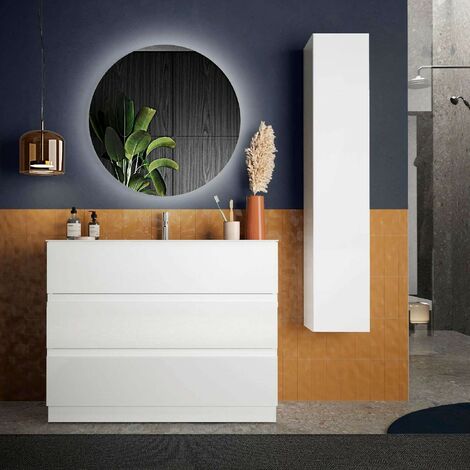 Mobile Bagno a Terra Bianco lucido - Start L 82 X H 50 X P 45 cm