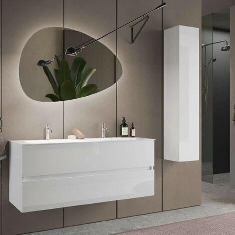 Mobile Bagno sospeso Bianco lucido - Start L 122 X H 50 X P 45 cm