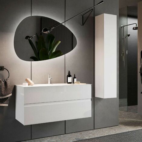 Mobile Bagno sospeso Bianco lucido - Start L 101 X H 50 X P 45 cm