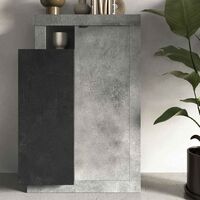 Credenza colonna soggiorno 2 ante L87x142x42 cm - Freedom cemento / piombo
