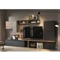 Parete attrezzata soggiorno L 280X202X40 comp 46 - Infinity ARGILLA / LAVA / MERCURE
