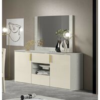 Credenza quercia bianca L.180 - 2 ante e 2 cassetti - Dream