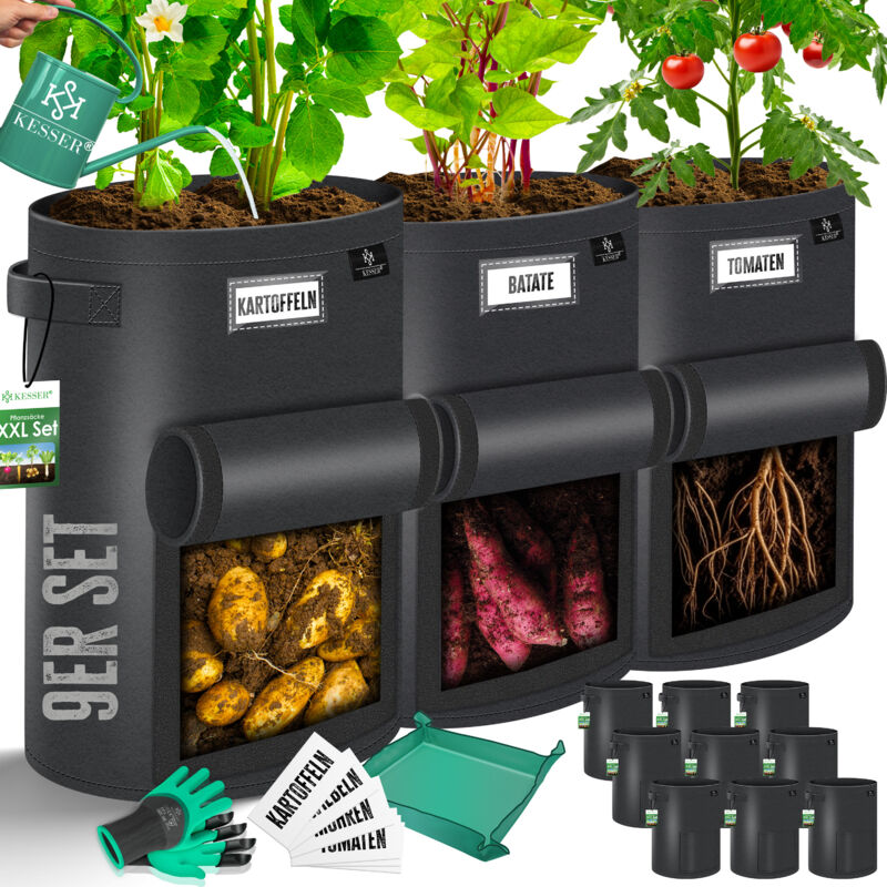 Lot De 100 Sacs De Pépinière Plastique 17x25cm - Sacs De Culture Épais Avec Trous Respirants Pour Plantes