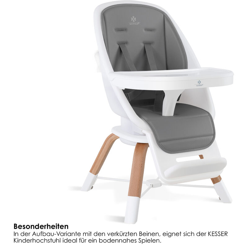 Kinderkraft Chaise Haute Bébé TIXI, Chaise Enfant, Imperméable