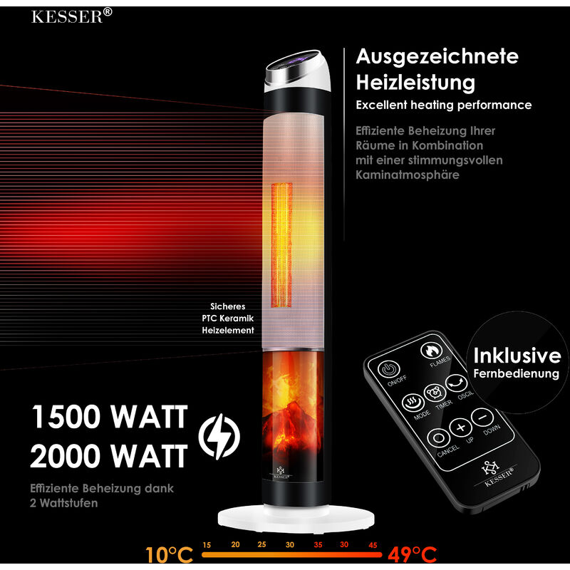 Chaufferette électrique infrarouge Heat Storm de 1000 watts avec  télécommande