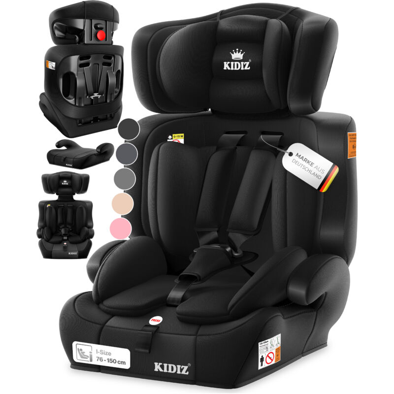 Siège Auto Enfant KIDIZ 0-36kg - Rotatable 360° - Isofix & Top Tether - Groupe 0/1/2/3 - Pare-Soleil Inclus