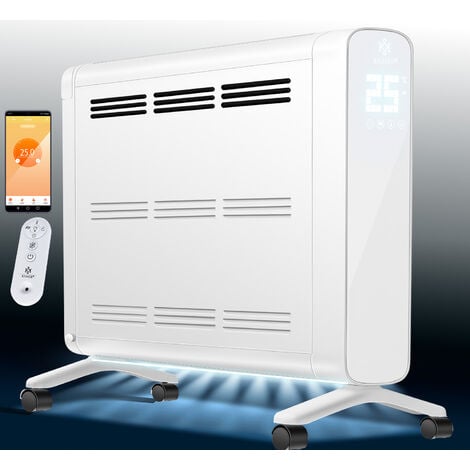 KESSER® Convecteur Premium 1200W ECO 2400W Power Mode Niveaux de chauffage  Thermostat Chauffage électrique WiFi