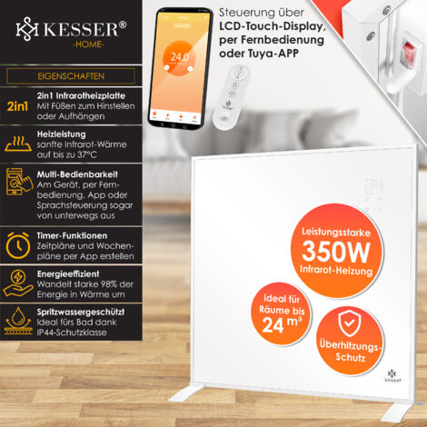 KESSER® Chauffage infrarouge avec thermostat Corps de chauffe