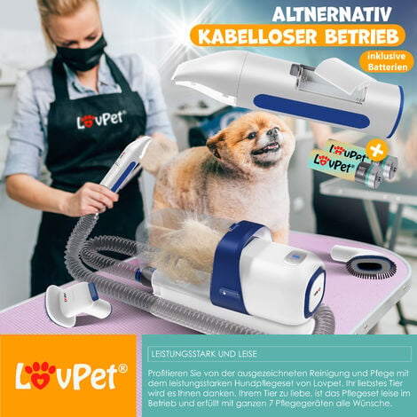 Lovpet® Tondeuse pour chien avec aspirateur, silencieuse avec