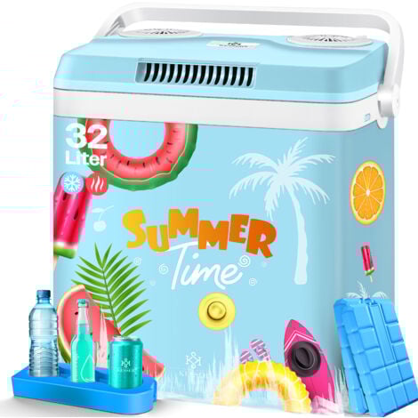 KESSER® Glacière 32 L 12V  Prise 230V  Mini-réfrigérateur  Glacière thermoélectrique  32 litres Multicolore