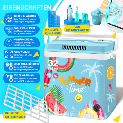 KESSER® Glacière 32 L 12V  Prise 230V  Mini-réfrigérateur  Glacière thermoélectrique  32 litres Multicolore