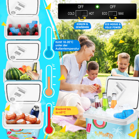 KESSER® Glacière 32 L 12V  Prise 230V  Mini-réfrigérateur  Glacière thermoélectrique  32 litres Multicolore