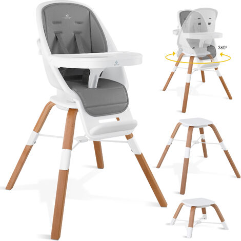 Chaise haute 3-en-1 chaise haute pour enfant chaise bébé chaise haute  combinée pour bébé 6-36 mois