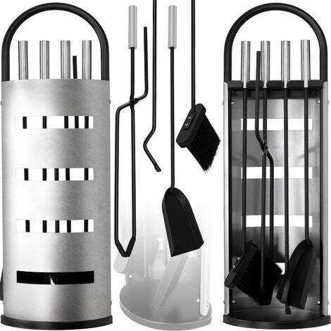 Accessoires Spartherm - outils de cheminée composés d'une pelle à cendres  et d'un balai, acier inoxydable / noir