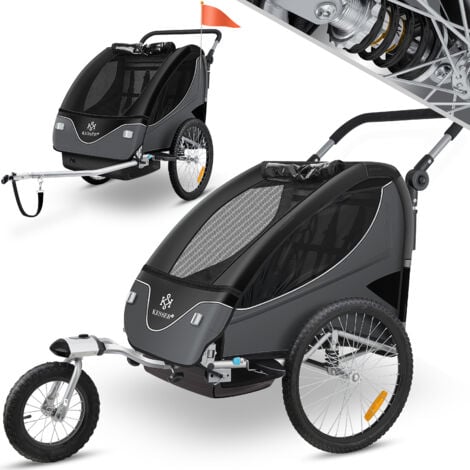 KESSER® Remorque enfant Remorque vélo 360° pivotante avec