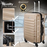 KESSER® Ensemble de valises de voyage 3 pièces à coque rigide d'avion à roulettes