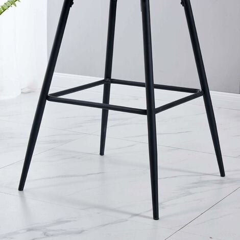 JYMTOM Lot de 2 tabourets de bar chaises en velours,Siège rembourrée, pieds en métal,tabouret.chaises à manger, bars, jambes métalliques-orange