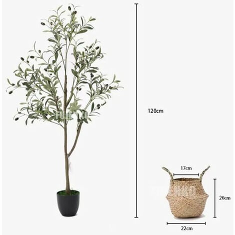 Plante artificielle olivier,Faux Plantes Parfaites en Pot pour Intérieur  Extérieur Maison Maison Bureau Jardin Décoration