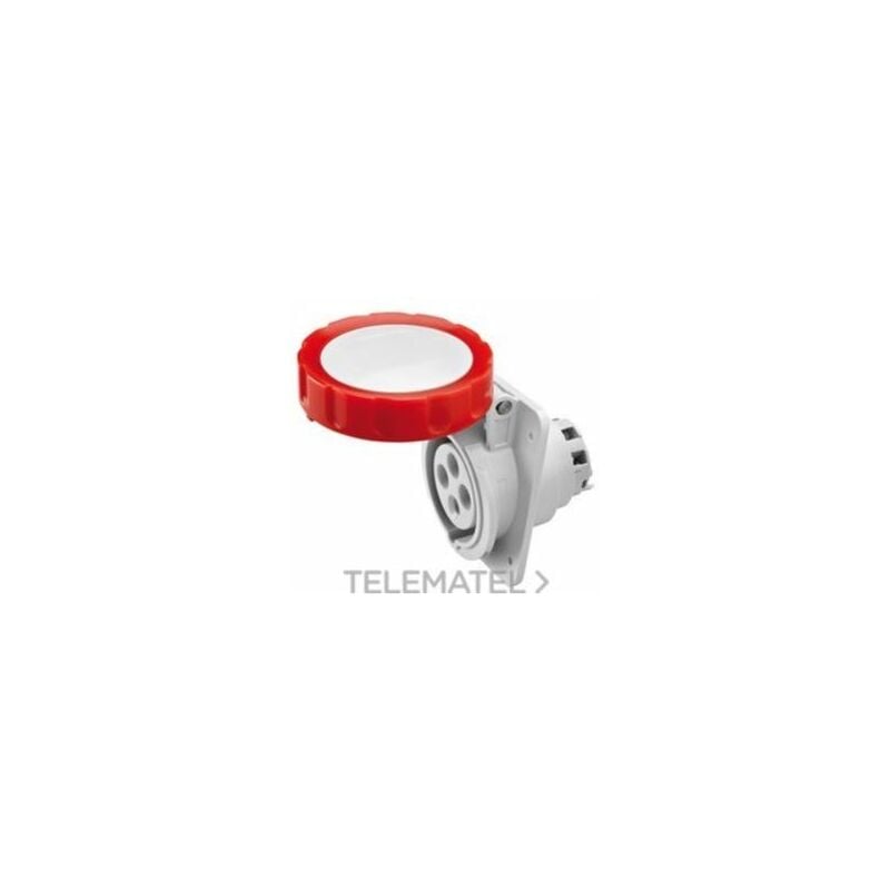 Enchufe Empotrable 63Amp 3P+T 415V Rojo 6H Ip67