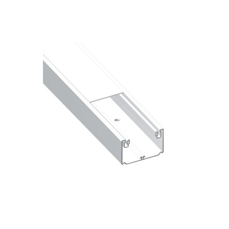 Inofix Canaleta para cables adhesiva con tapa bisagra (L x An x Al: 200 x  1,6 x 1 cm, Blanco)
