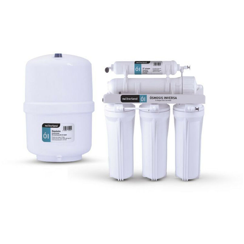 Naturewater NW-RO50-A1 Equipo osmosis inversa (RO) 5-Etapas 180l/día Con  bomba de aumento de presión