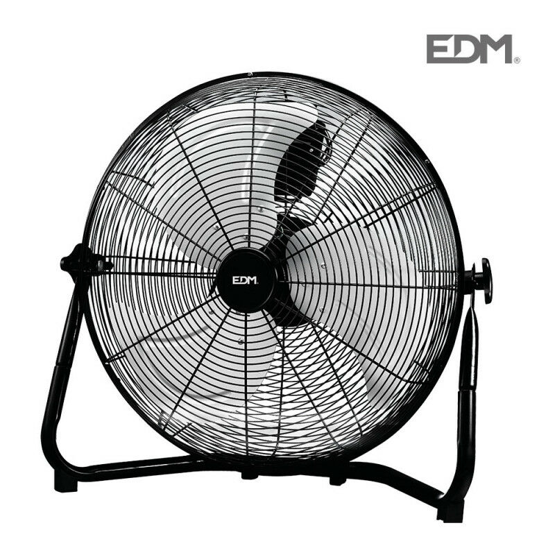 Ventilador Industrial de Suelo Negro 110W Aspas 45cm - EDM