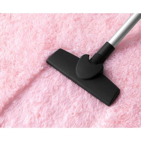 Tapis Salon Rond Shaggy Moderne Tapis Fourrure Tapis à Poils Longs Moelleux 120CM - Rose