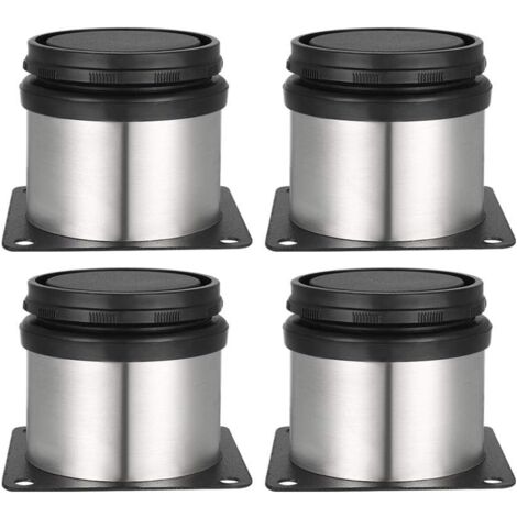 4 pièces Pieds de Meuble réglables 50cm ~ 59cm Pieds de Table en Acier Inoxydable Pieds
