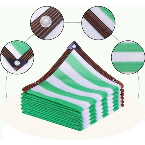 8 X 12 M - Tissu D'ombrage Pour Serre, 90 % D'ombrage En Maille - Bleu - Avec œillets Pour Serre, Terrasse, Plantes, Fleurs, Poulailler