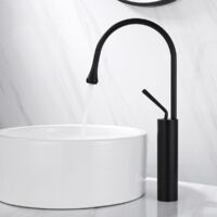 Robinet Cuisine Noir Mitigeur Cuisine Evier Pivotant à 360° Chaud et Froid