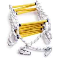 5M Echelle de Cordes Échelles de Sécurité avec Mousquetons Échelle de Secours Charge Jusqu'à 200KG