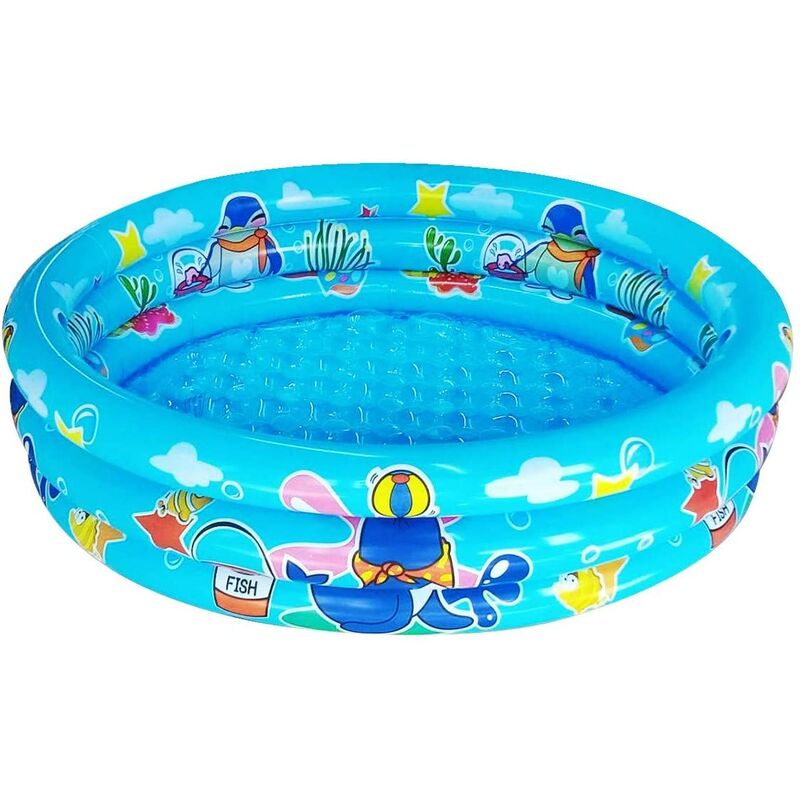 Piscina, Piscina inflable, Piscina de bolas para bebés, Piscina para niños de 3 anillos, 48 ​​"X12", (Azul)