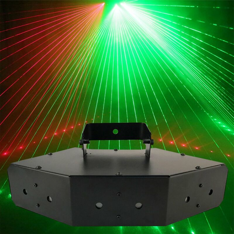 Luz láser de escenario RGB a todo color haz de seis ojos láser Club DJ discoteca proyector de luz láser DMX512 escanear luces láser