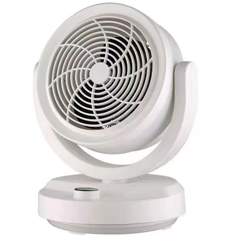 Calentador de ventilador eléctrico 2 en 1 Ventilador de aire caliente portátil Calentador práctico Ventilador de enfriamiento de escritorio Cabezal de agitación de 120 grados para uso en la oficina en el hogar blanco UE