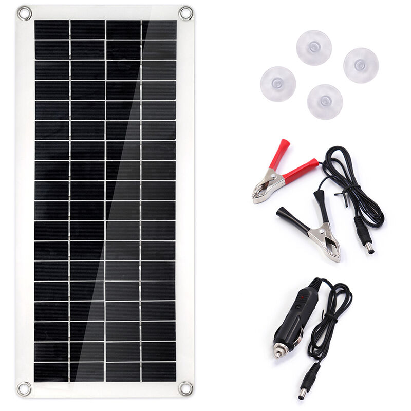 Cargador de panel solar dual USB Célula solar portátil Cargadores de batería solar a prueba de agua Banco de energía solar USB para teléfono Cargador de coche Acampar al aire libre Batería de luz LED Interfaz USB doble Panel solar