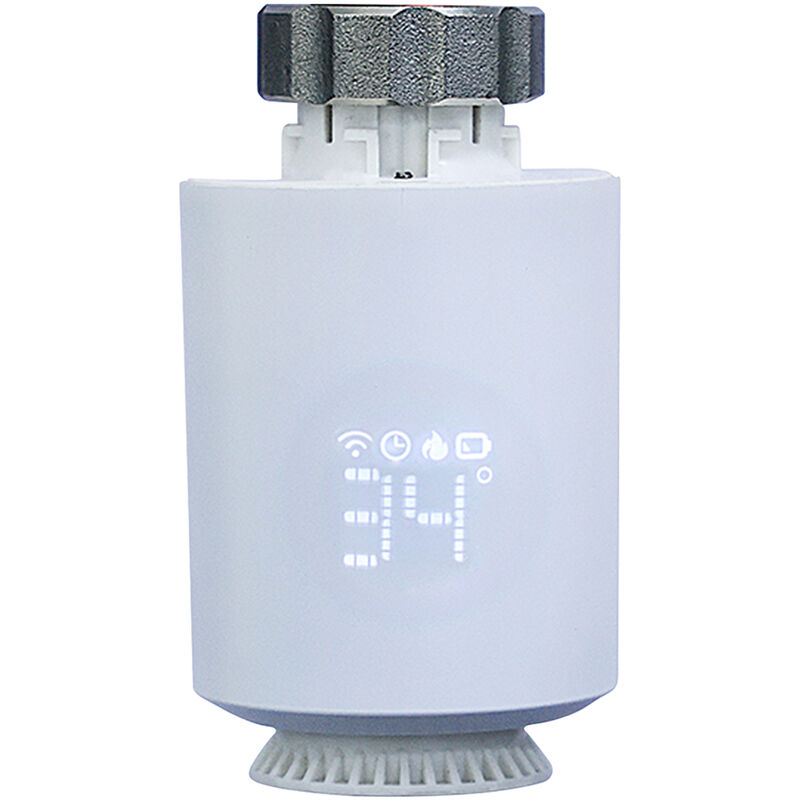 Termostato inteligente WIFI Radiador de calefacción inteligente Termostato APP Control Interior Controlador de temperatura constante Apertura de ventanas Anticongelación (Blanco)