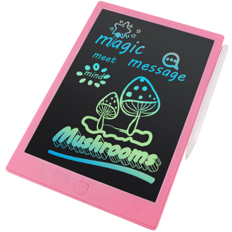 Tableta de escritura LCD de 10 pulgadas Pantalla de tablero colorido con lápiz capacitivo magnético Dibujo Escritura Toma de notas Dejar mensajes para niños pequeños Niños Niñas y adultos Rosa