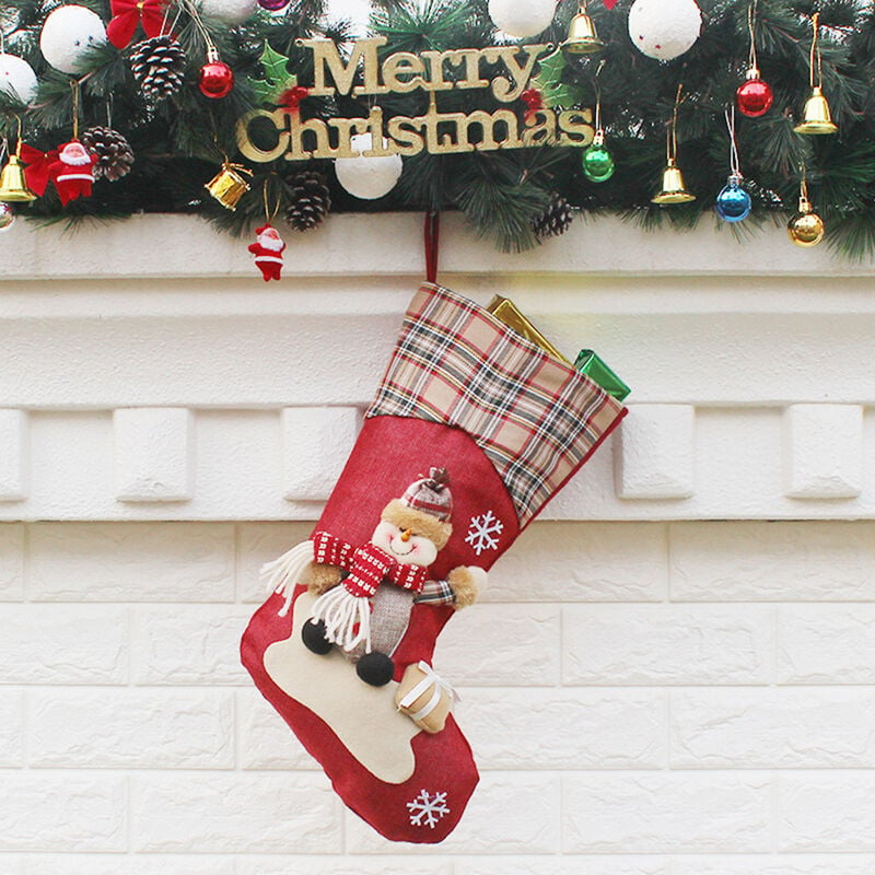 Navidad nuevo estilo creativo calcetines de Navidad bolsa de regalo colgante de árbol de Navidad decoración de Navidad para decoración de fiesta de Navidad