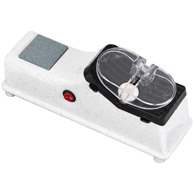 Afilador eléctrico Afilador rápido Afilador de cortador alimentado por USB Afilador para cocina, Blanco