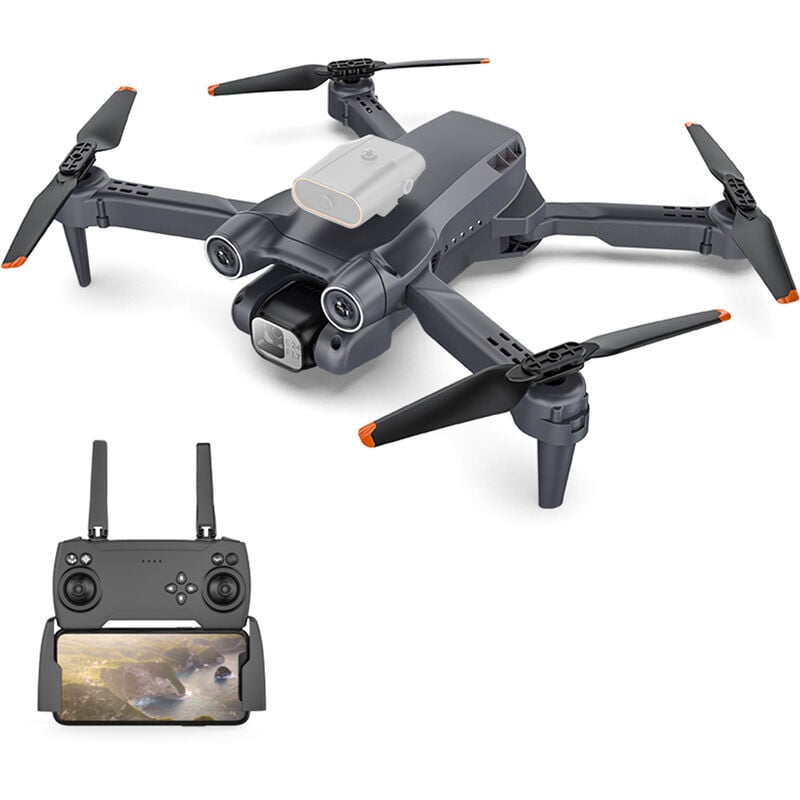 RC Drone con cámara 4K Cámara RC Quadcopter con función Control de gestos Vuelo de trayectoria Rollo de 360 grados, Black-black-4k camera-1 batería