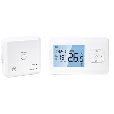 Termostato inteligente Wi-Fi Termostato programable inalámbrico con receptor de RF Estilo de montaje en pared de sobremesa Control de aplicación Control de voz Compatible con Alexa Asistente de Google