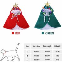 Disfraz de mascota para capa de pompones de Navidad para cachorro de gatos