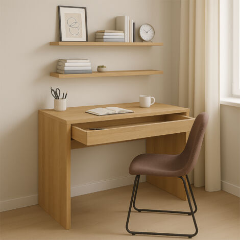 Bureau FORDE - Spacieux - Avec Tiroir - Chêne Sonoma - Largeur 75 cm, Hauteur 75 cm, Profondeur 50 cm