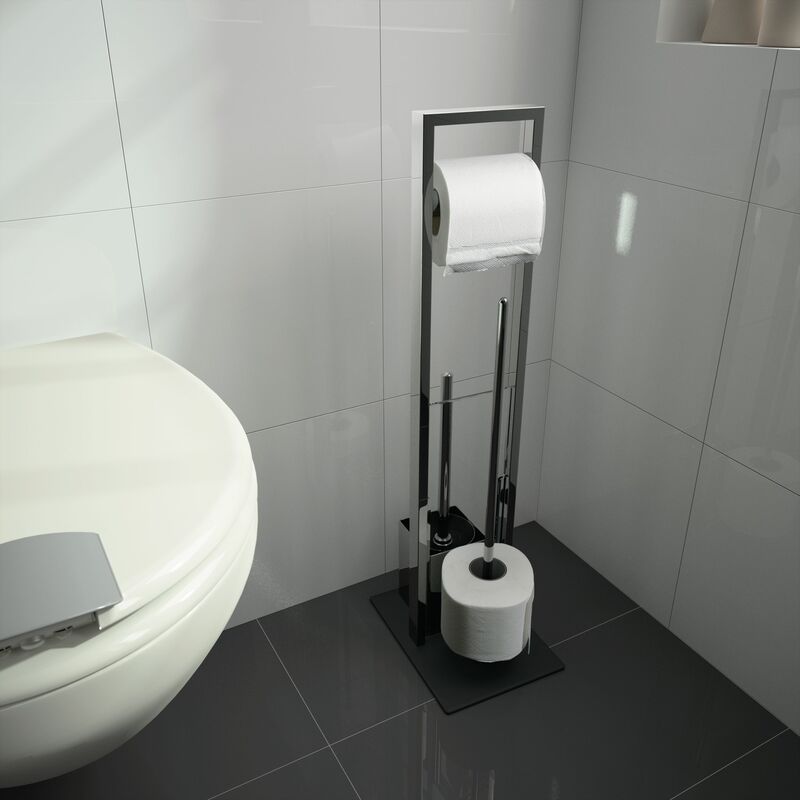 Porte Papier Toilette avec Support Blanc New Game - Allibert