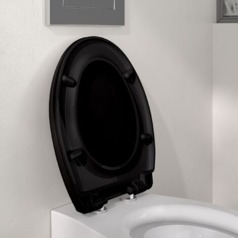 Allibert- Abattant WC à  fermeture progressive et déclipsable BOREO noir
