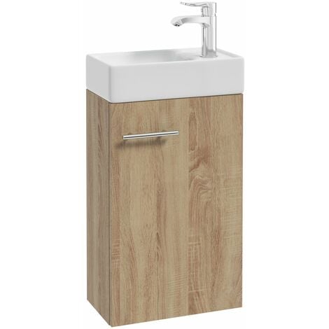 Allibert- Meuble lave-mains MIKE PACK 40 x 68 x 22 cm couleur chêne