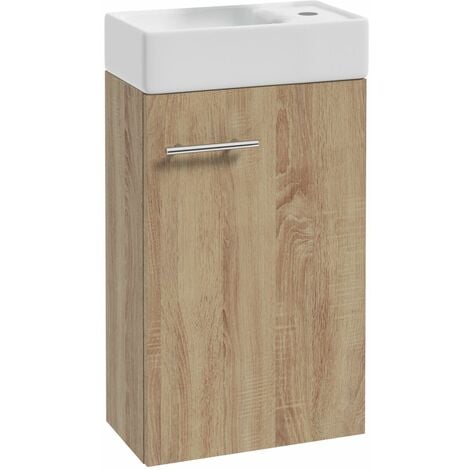 Allibert- Meuble lave-mains MIKE PACK 40 x 68 x 22 cm couleur chêne